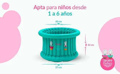 Cupcake Babies BIG inflatable bath with pump for kids 1 to 8 Years - Cupcake Babies Europe