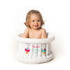 Special Pack : Inflatable Small Bath for babies from birth up to 1 year + inflator + bath Cape + duck - Cupcake Babies Europe